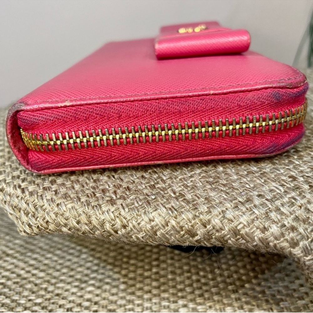 Prada Bow Pink Zip Around Long Wallet Wallet with Bow Accent and Gold
Hardware - Picture 9 of 15